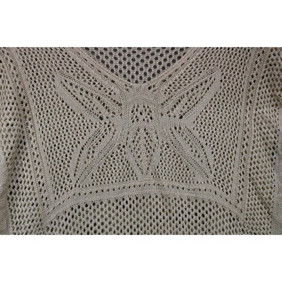 Live & Let Live Crocheted Open Knit Fringed Top-Size Large-Beachy-Boho - Picture 2 of 9